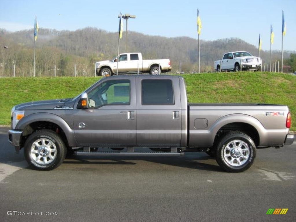 2011 F250 Super Duty Lariat Crew Cab 4x4 - Sterling Grey Metallic / Black Two Tone Leather photo #1