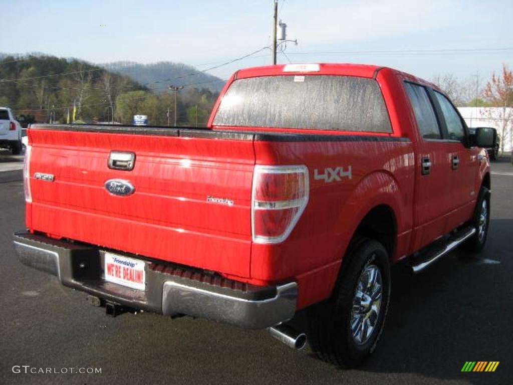 2011 F150 XLT SuperCrew 4x4 - Race Red / Steel Gray photo #6