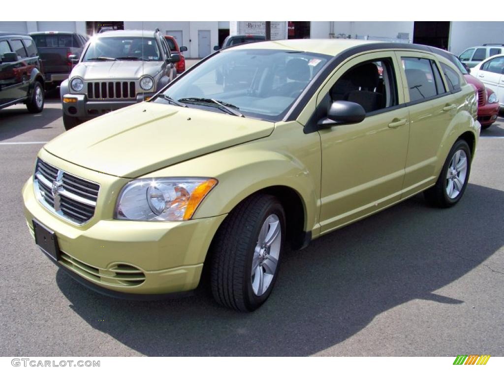 2010 Caliber SXT - Optic Green Metallic / Dark Slate Gray photo #1