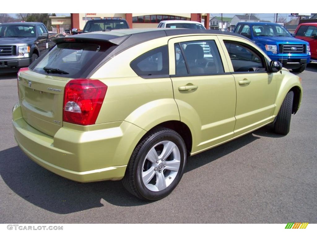2010 Caliber SXT - Optic Green Metallic / Dark Slate Gray photo #5