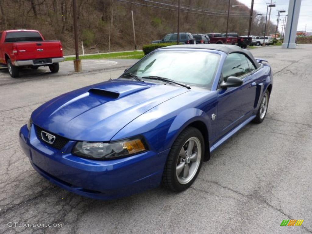 Sonic Blue Metallic 2004 Ford Mustang GT Convertible Exterior Photo #47870393