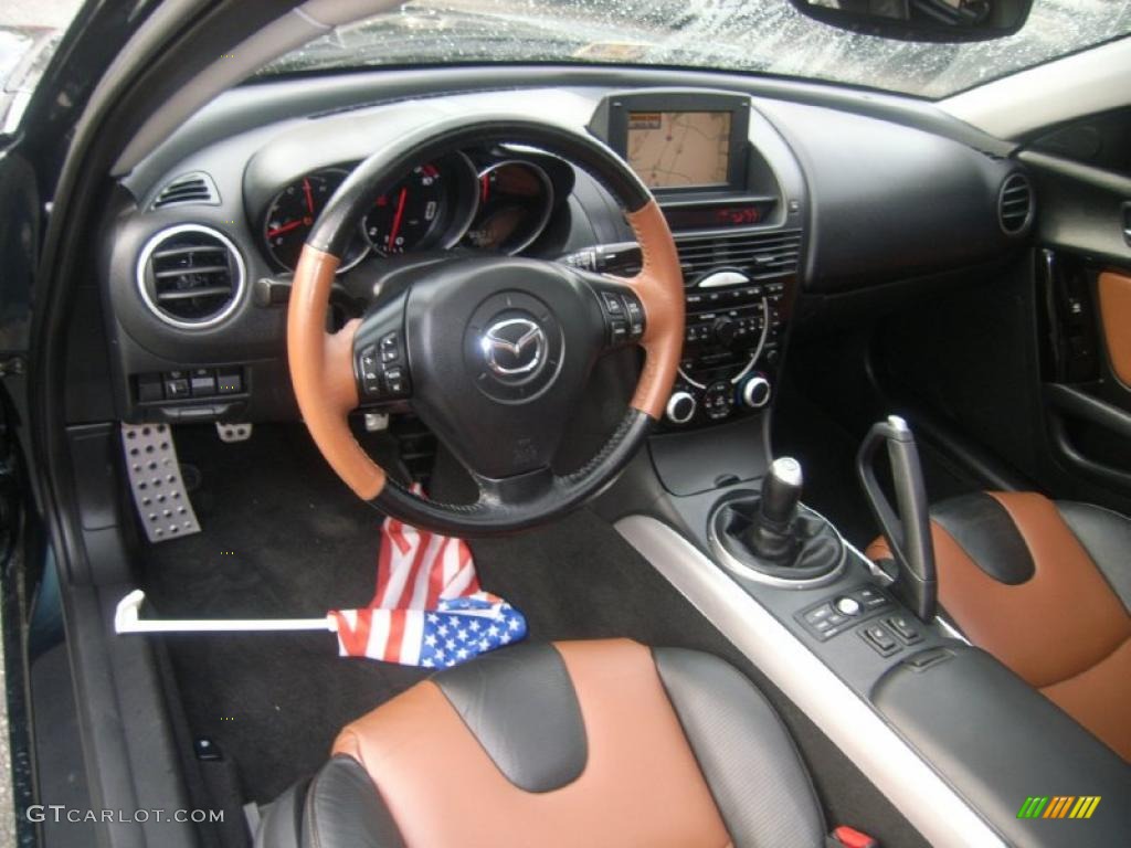 2005 Mazda RX-8 Standard RX-8 Model Black/Chaparral Dashboard Photo #47872409