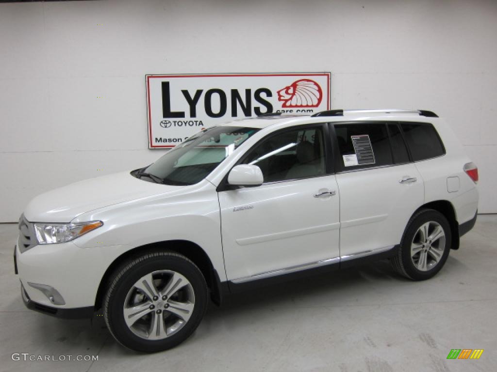 2011 Highlander Limited 4WD - Blizzard White Pearl / Sand Beige photo #1