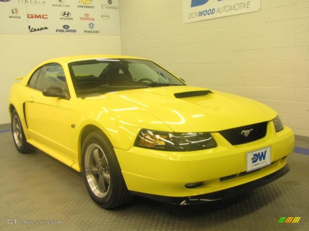 Zinc Yellow 2003 Ford Mustang GT Coupe Exterior Photo #47873183