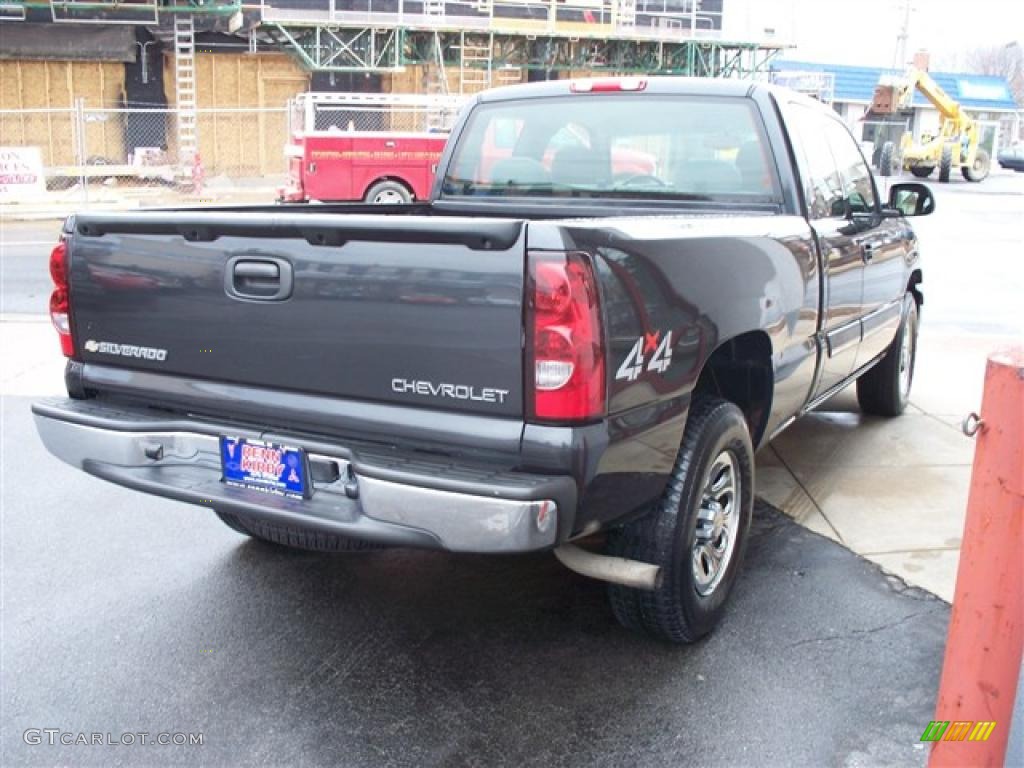 2005 Silverado 1500 LS Extended Cab 4x4 - Dark Gray Metallic / Dark Charcoal photo #6