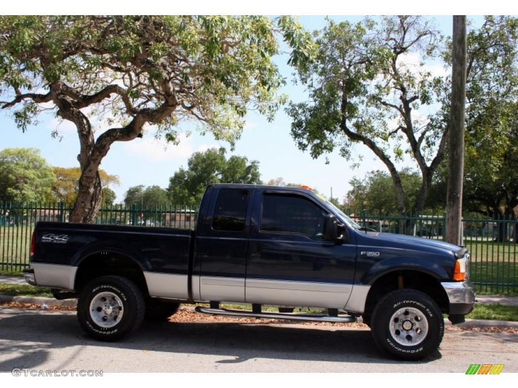 2001 F350 Super Duty XLT SuperCab 4x4 - True Blue Metallic / Medium Graphite photo #11