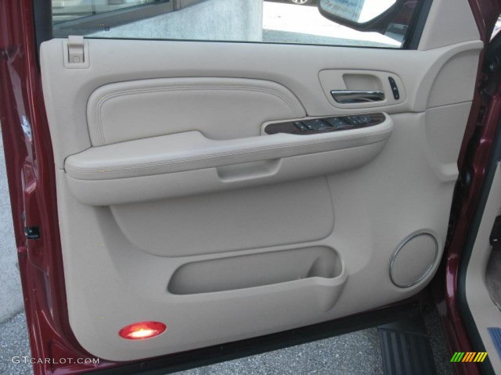 2009 Cadillac Escalade Hybrid AWD Cocoa/Cashmere Door Panel Photo #47876048