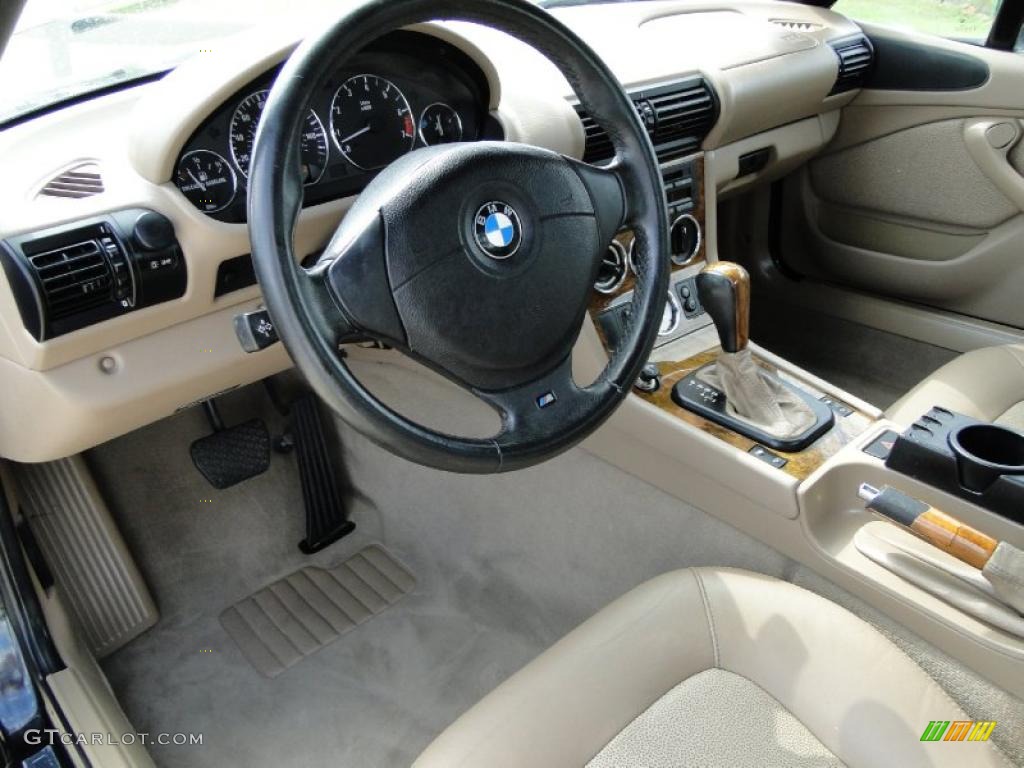 Beige Interior 2001 BMW Z3 3.0i Roadster Photo #47876549