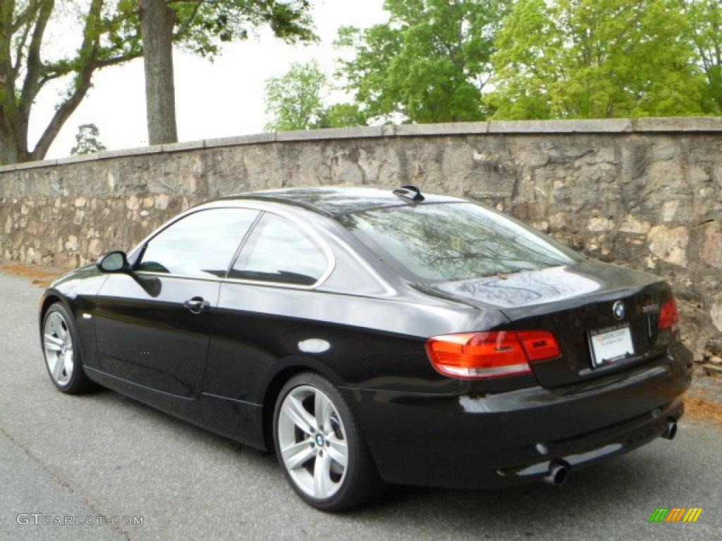 2008 3 Series 335i Coupe - Jet Black / Black photo #14