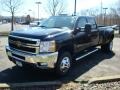 Black 2011 Chevrolet Silverado 3500HD LTZ Crew Cab Dually