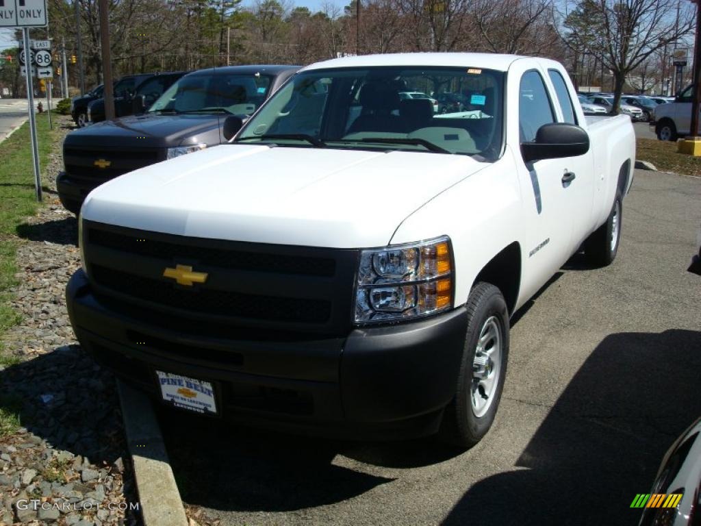 2011 Silverado 1500 Extended Cab - Summit White / Dark Titanium photo #1