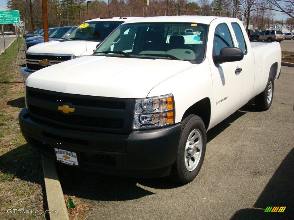 2011 Silverado 1500 Extended Cab - Summit White / Dark Titanium photo #1