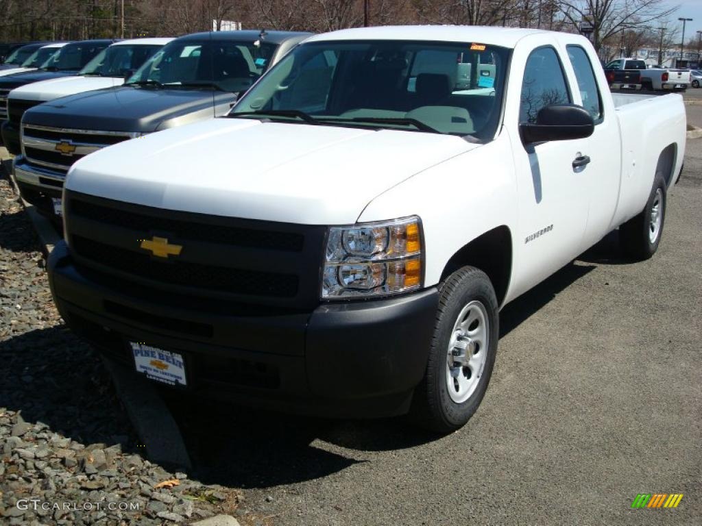 2011 Silverado 1500 Extended Cab - Summit White / Dark Titanium photo #1