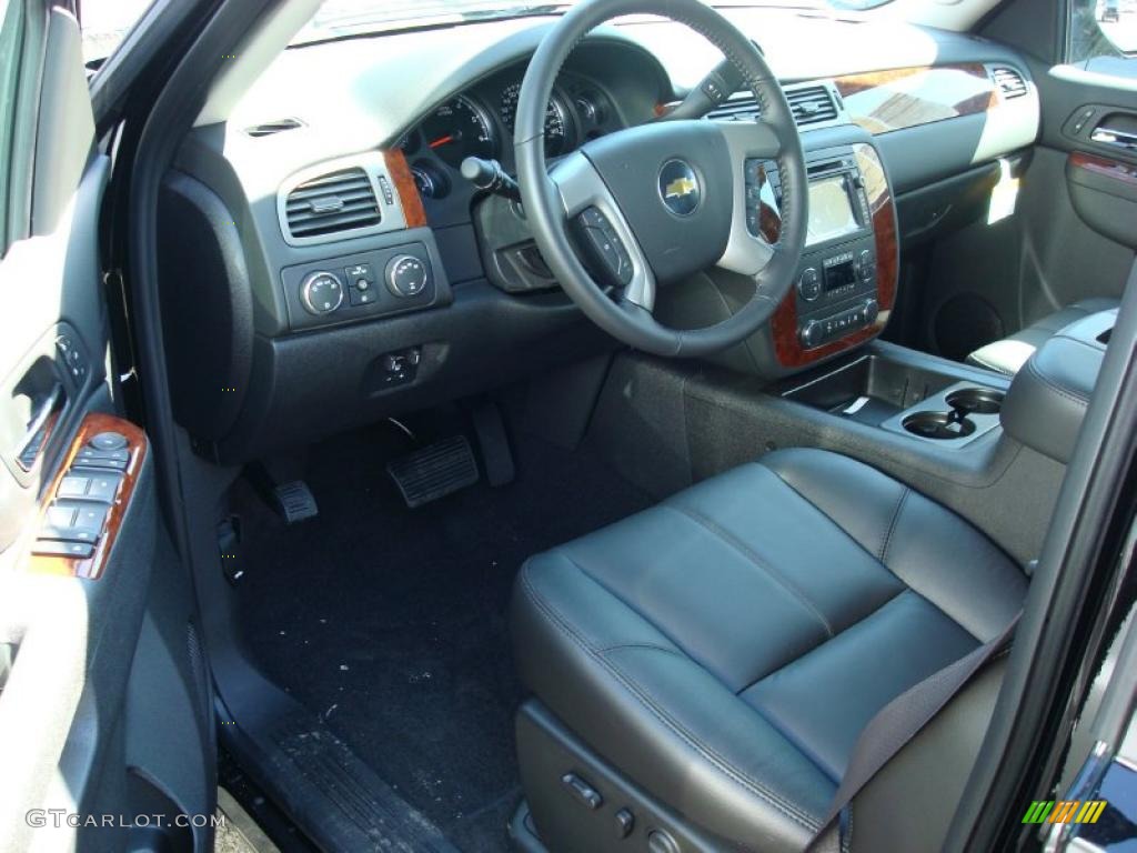 Ebony Interior 2011 Chevrolet Silverado 1500 LTZ Crew Cab 4x4 Photo #47877671