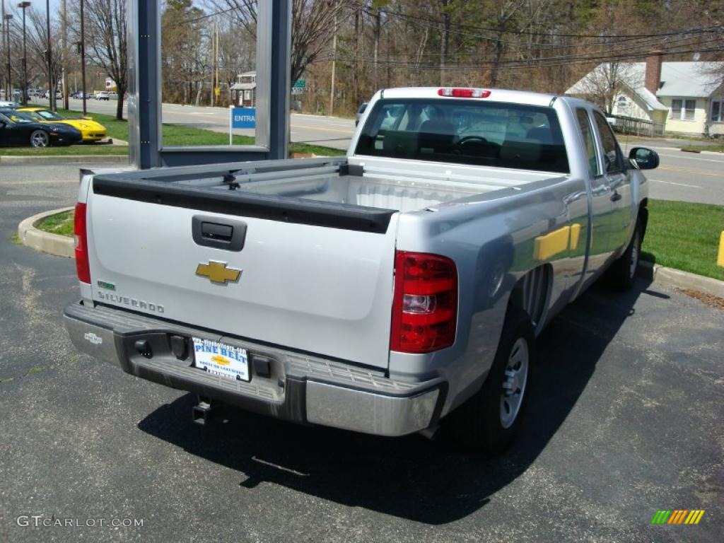2011 Silverado 1500 Extended Cab - Sheer Silver Metallic / Dark Titanium photo #2