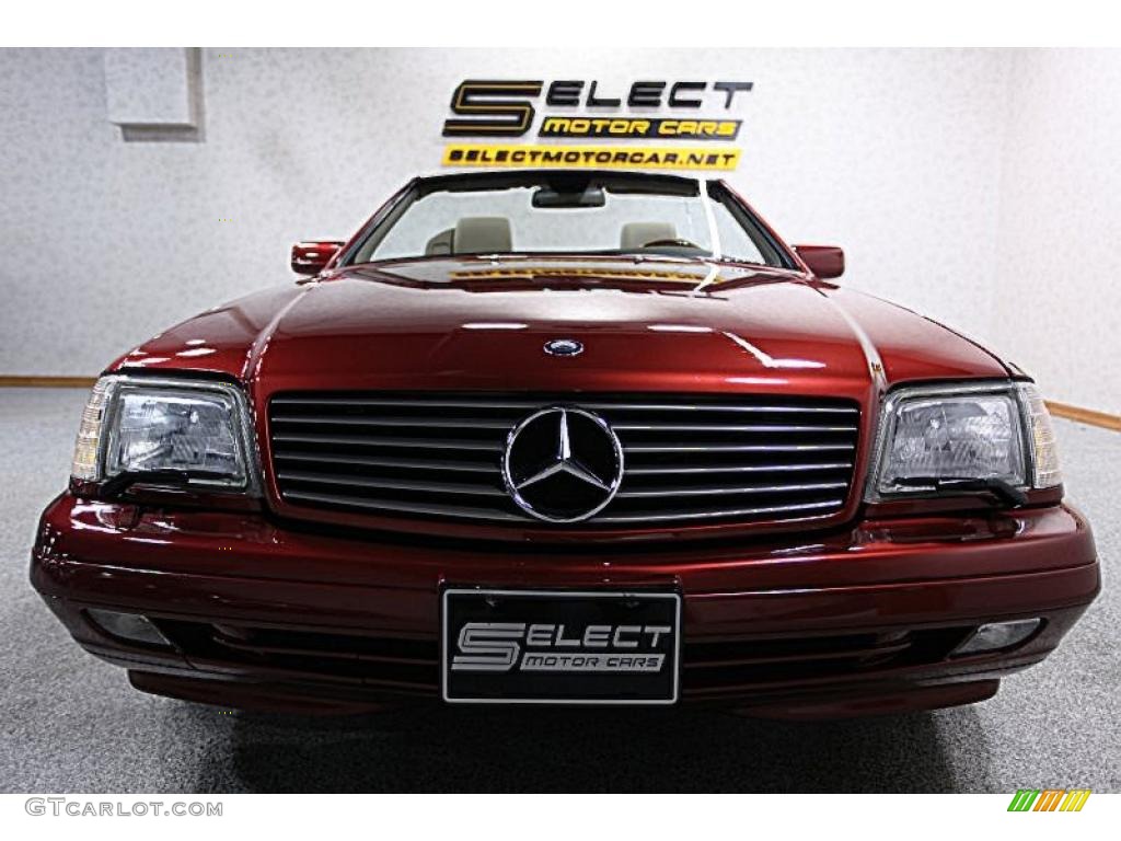 1997 SL 500 Roadster - Ruby Red Metallic / Parchment Beige photo #2