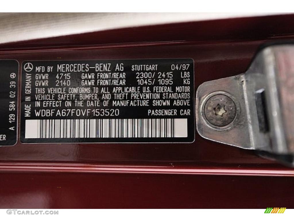 1997 SL 500 Roadster - Ruby Red Metallic / Parchment Beige photo #12