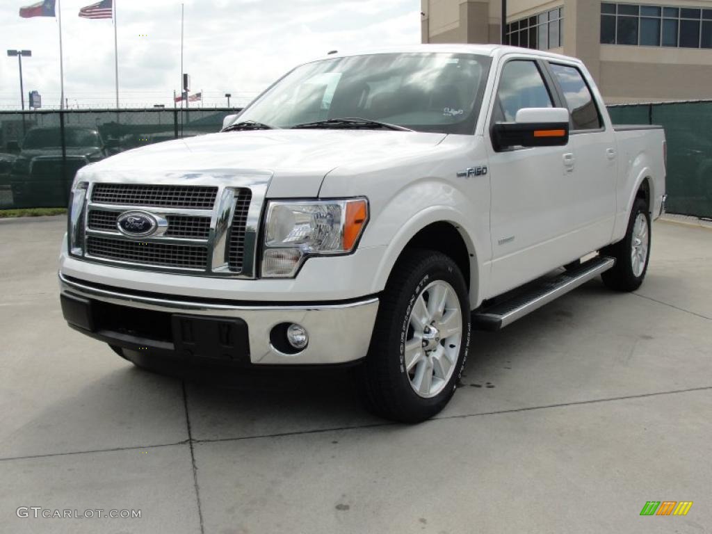 White Platinum Metallic Tri-Coat 2011 Ford F150 Lariat SuperCrew Exterior Photo #47879447