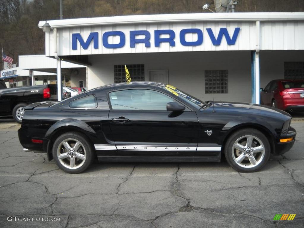 2009 Mustang V6 Premium Coupe - Black / Dark Charcoal photo #1