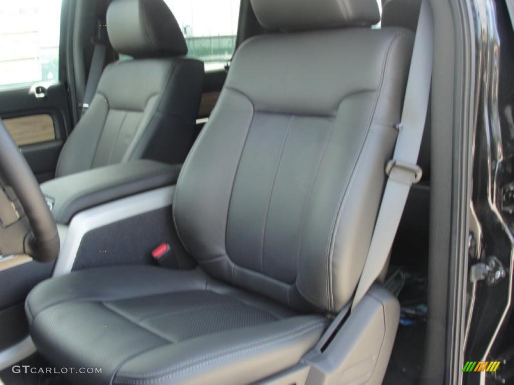 Black Interior 2011 Ford F150 Lariat SuperCrew Photo #47880311