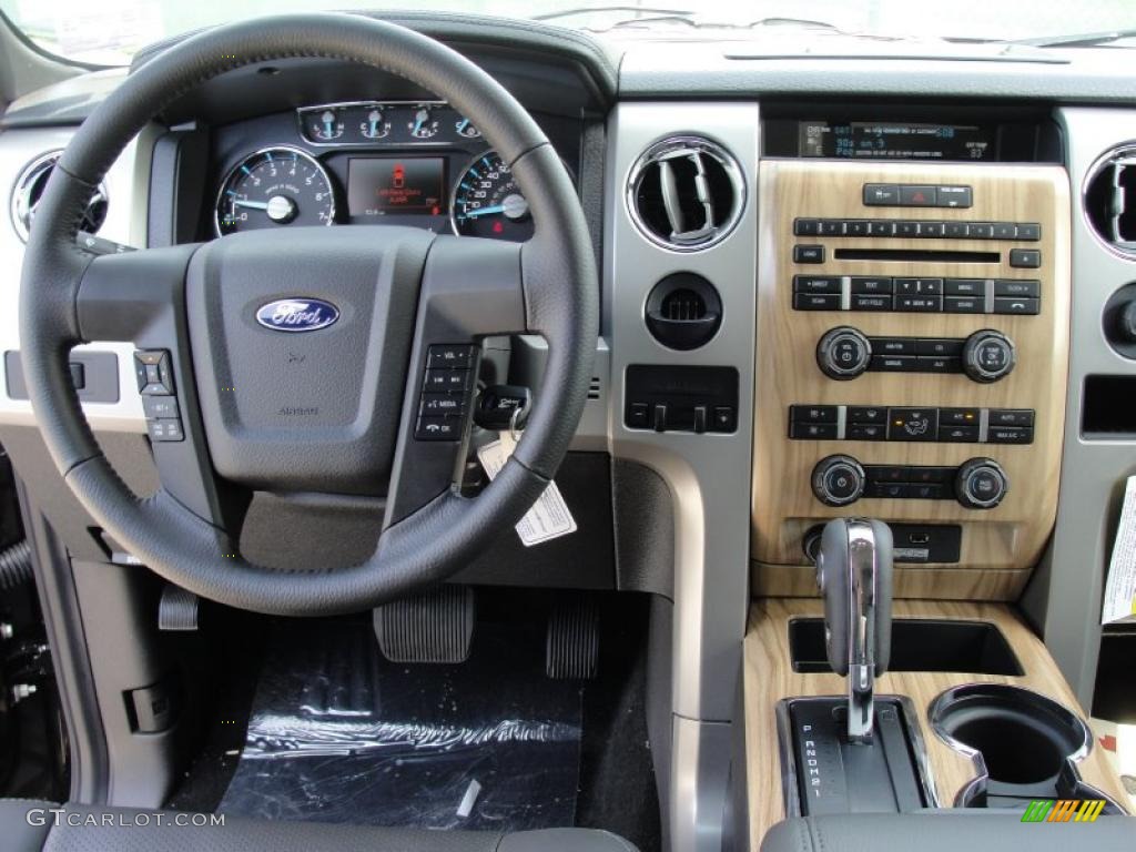2011 Ford F150 Lariat SuperCrew Black Dashboard Photo #47880341