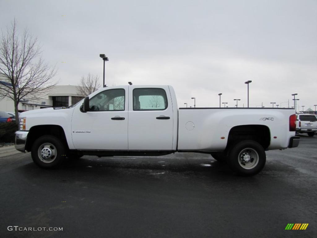 2007 Silverado 3500HD Crew Cab 4x4 Dually - Summit White / Dark Charcoal photo #1