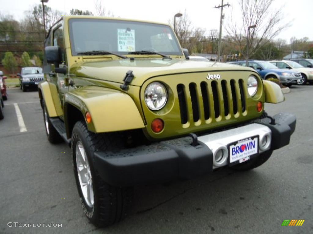 2008 Wrangler Sahara 4x4 - Rescue Green Metallic / Dark Slate Gray/Medium Slate Gray photo #1