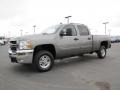 2008 Graystone Metallic Chevrolet Silverado 2500HD LT Crew Cab 4x4  photo #2