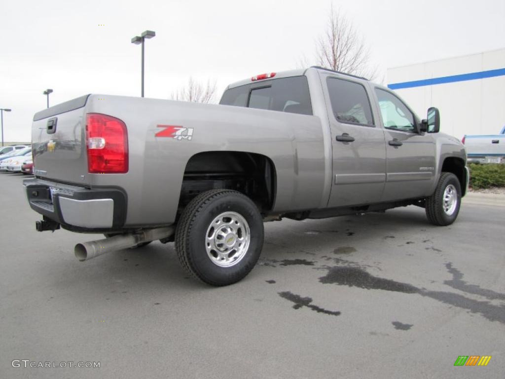 2008 Silverado 2500HD LT Crew Cab 4x4 - Graystone Metallic / Ebony Black photo #6