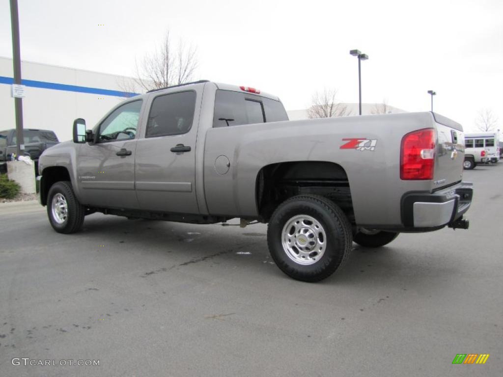 2008 Silverado 2500HD LT Crew Cab 4x4 - Graystone Metallic / Ebony Black photo #8