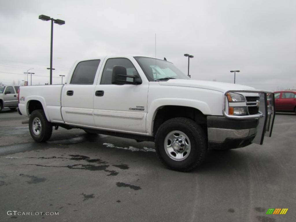 2007 Silverado 2500HD Classic LT Crew Cab 4x4 - Summit White / Dark Charcoal photo #4