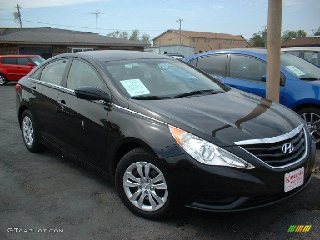 2011 Sonata GLS - Midnight Black / Gray photo #1