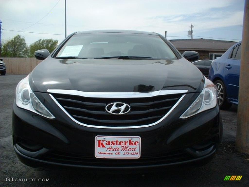 2011 Sonata GLS - Midnight Black / Gray photo #2