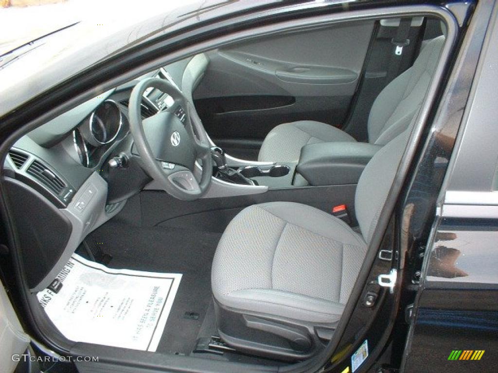 2011 Sonata GLS - Midnight Black / Gray photo #8
