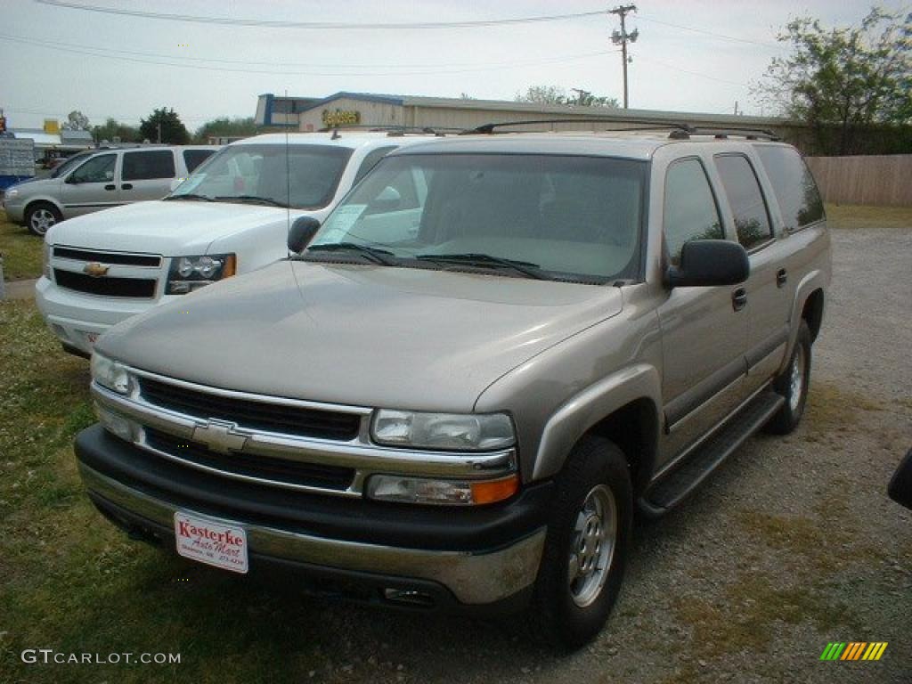 2002 Suburban 1500 LS - Light Pewter Metallic / Tan photo #1