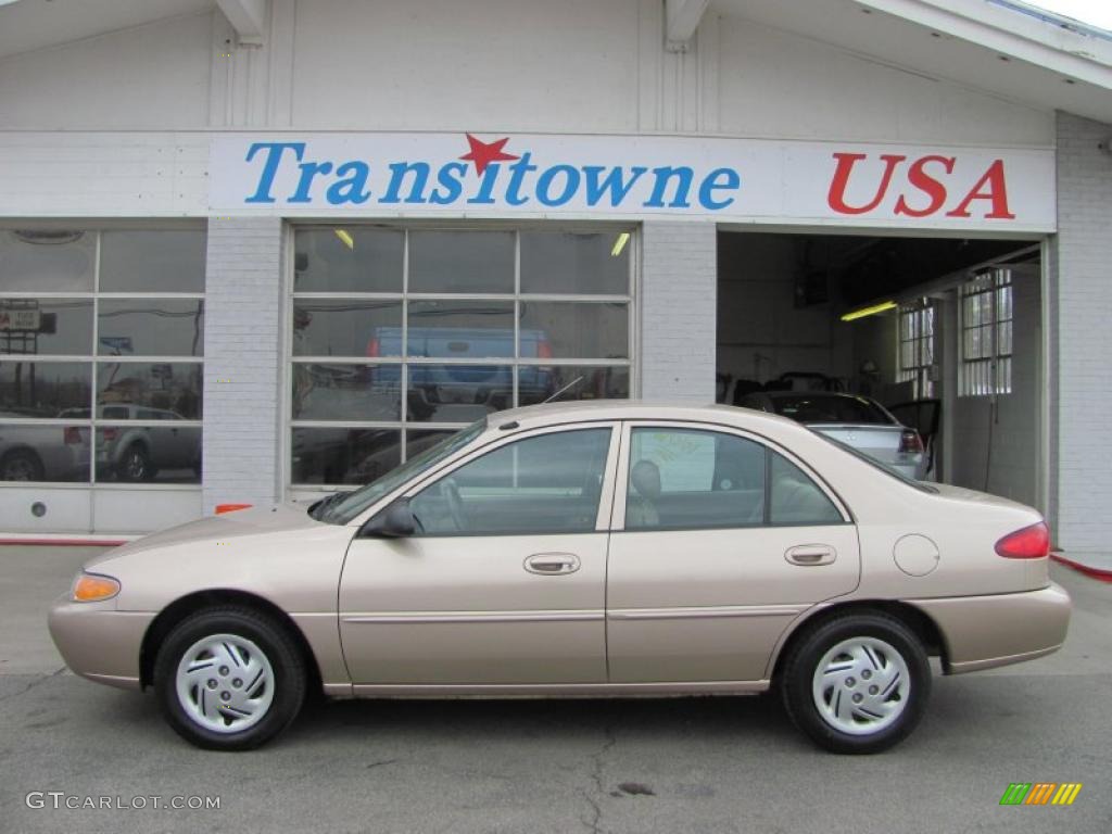1998 Escort SE Sedan - Mocha Frost Metallic / Beige photo #4