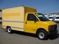 Yellow 2002 GMC Savana Cutaway 3500 Commercial Moving Truck