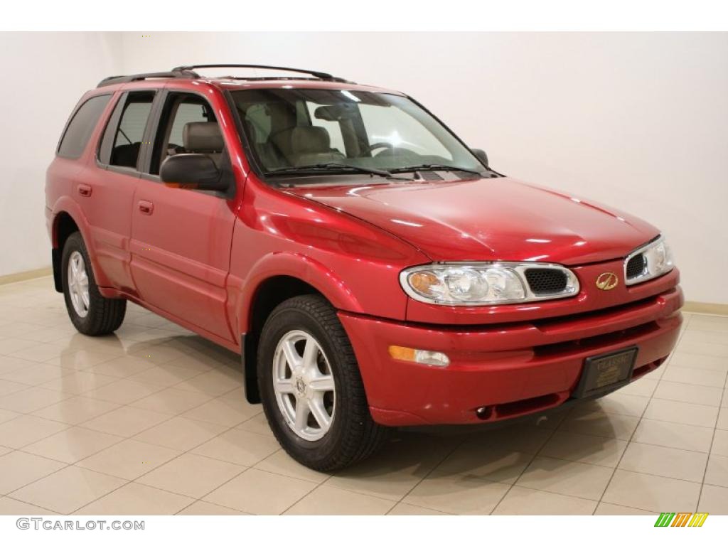 2002 Bravada AWD - Jewelcoat Red / Camel/Dark Pewter photo #1