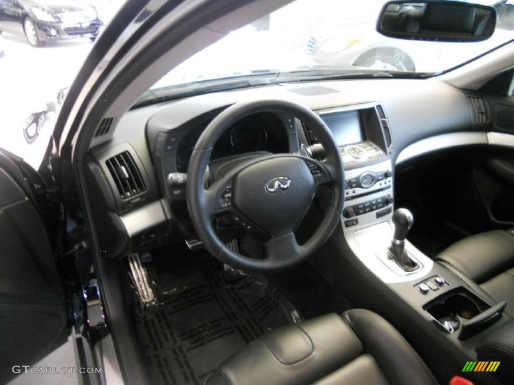 2009 Infiniti G 37 x S Sedan Graphite Steering Wheel Photo #47893613