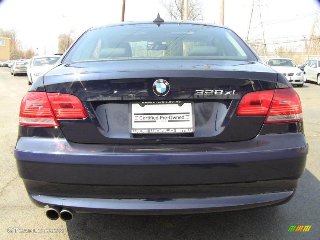 2008 3 Series 328xi Coupe - Monaco Blue Metallic / Black photo #5