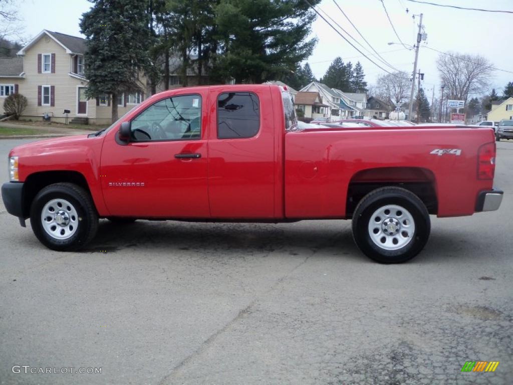 Victory Red 2011 Chevrolet Silverado 1500 Extended Cab 4x4 Exterior Photo #47893895