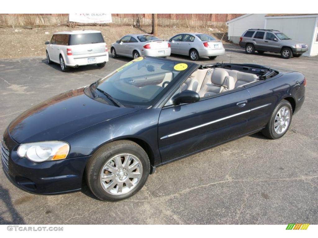 2004 Sebring Limited Convertible - Deep Sapphire Blue Pearl / Taupe photo #1