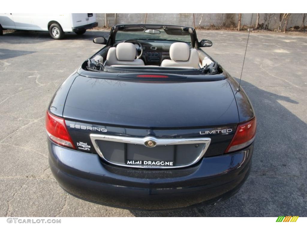 2004 Sebring Limited Convertible - Deep Sapphire Blue Pearl / Taupe photo #5