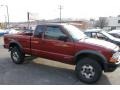 2001 Dark Cherry Red Metallic Chevrolet S10 LS Extended Cab 4x4  photo #3