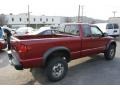 2001 Dark Cherry Red Metallic Chevrolet S10 LS Extended Cab 4x4  photo #4