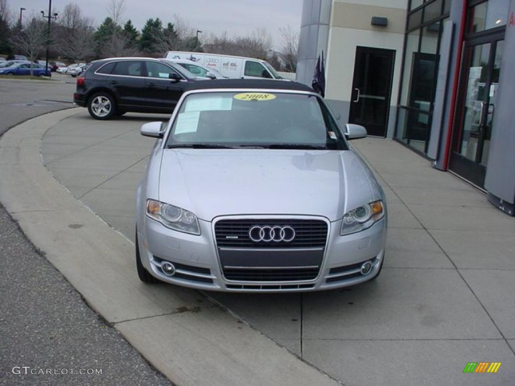 2008 A4 3.2 quattro Cabriolet - Light Silver Metallic / Black photo #2