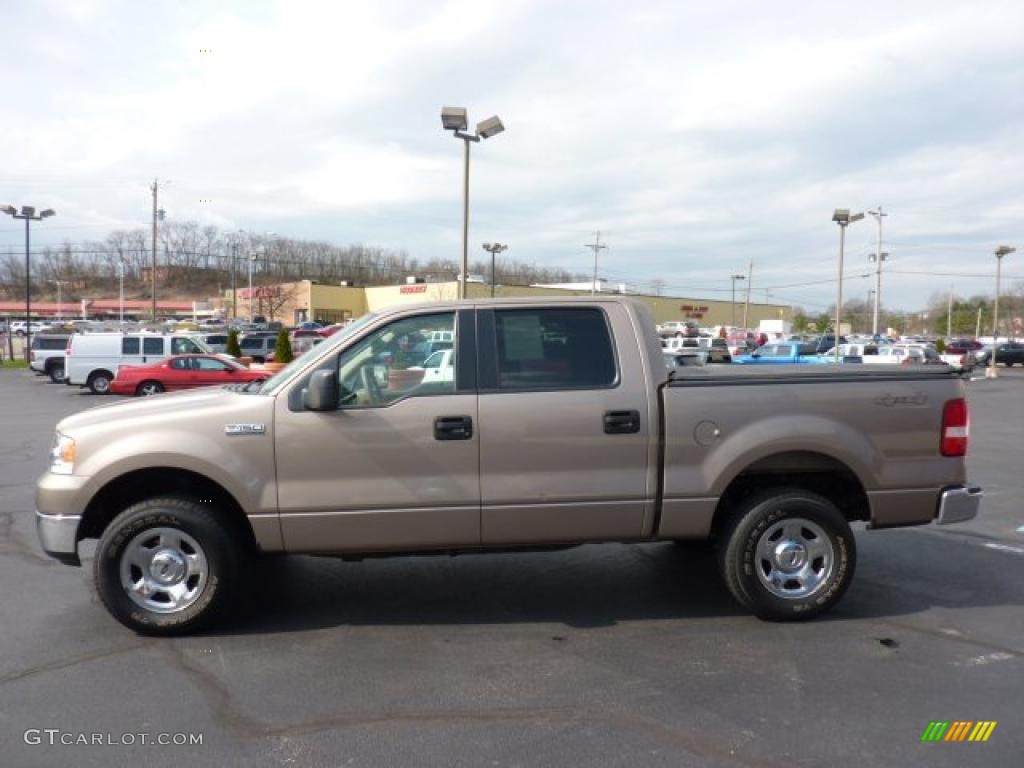 2005 F150 XLT SuperCrew 4x4 - Arizona Beige Metallic / Tan photo #6