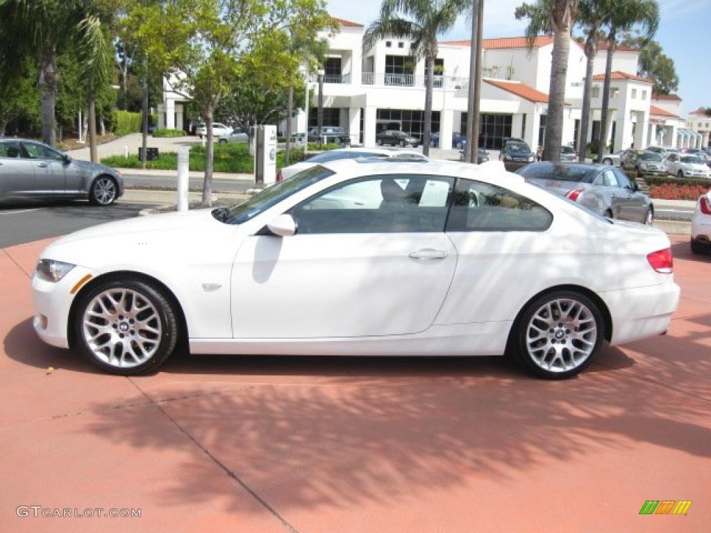 2008 3 Series 328i Coupe - Alpine White / Saddle Brown/Black photo #3