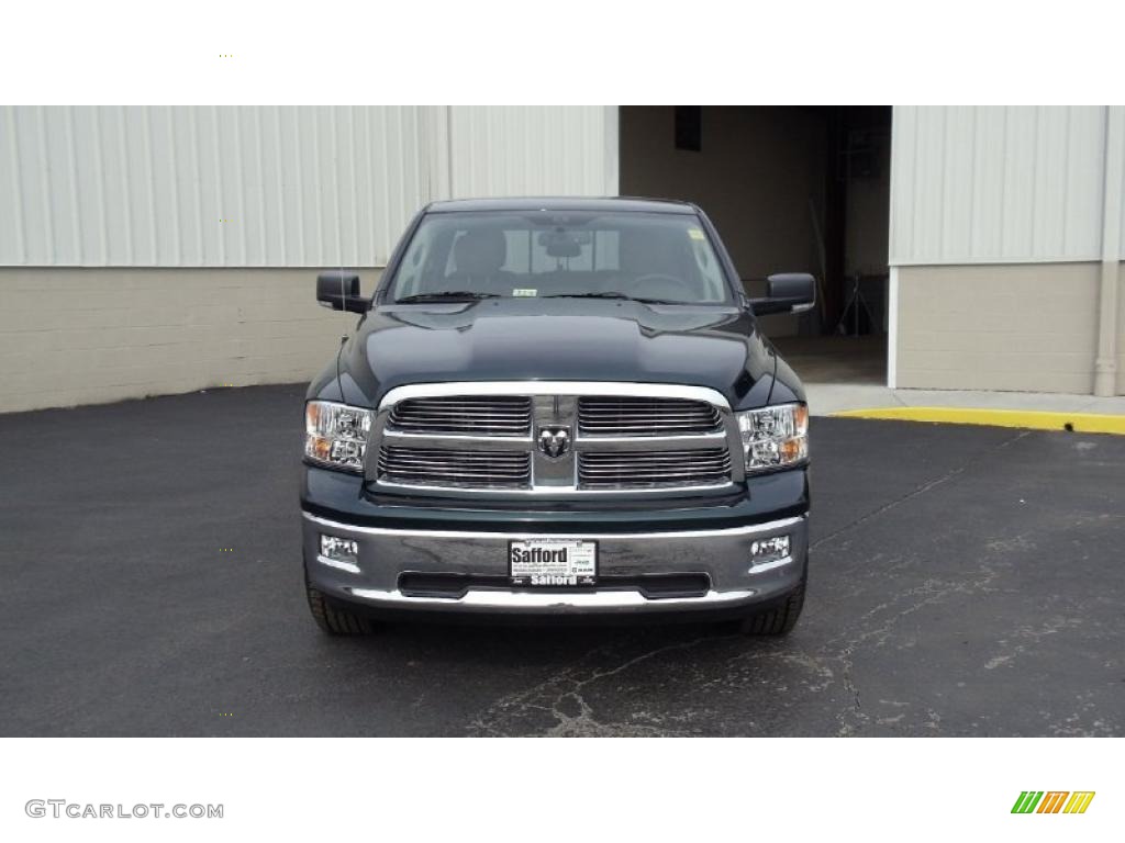 2011 Ram 1500 Big Horn Quad Cab 4x4 - Hunter Green Pearl / Light Pebble Beige/Bark Brown photo #2