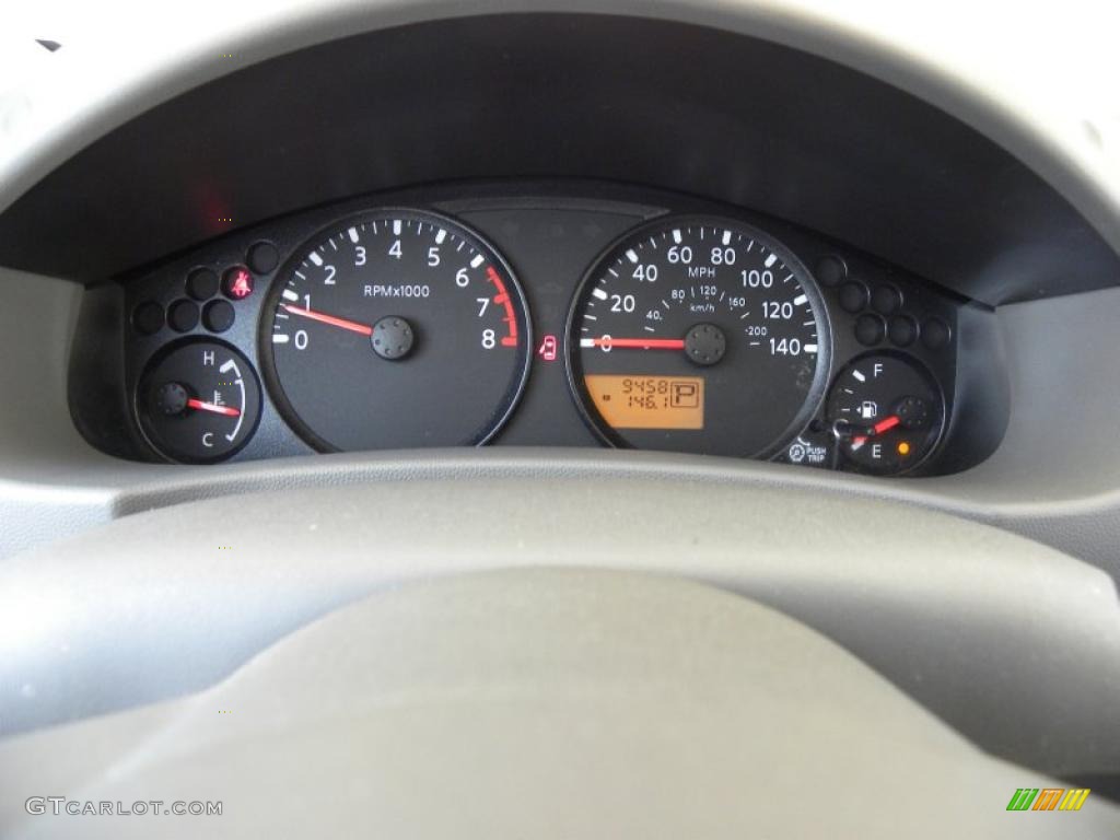 2010 Nissan Frontier XE King Cab Gauges Photo #47897765
